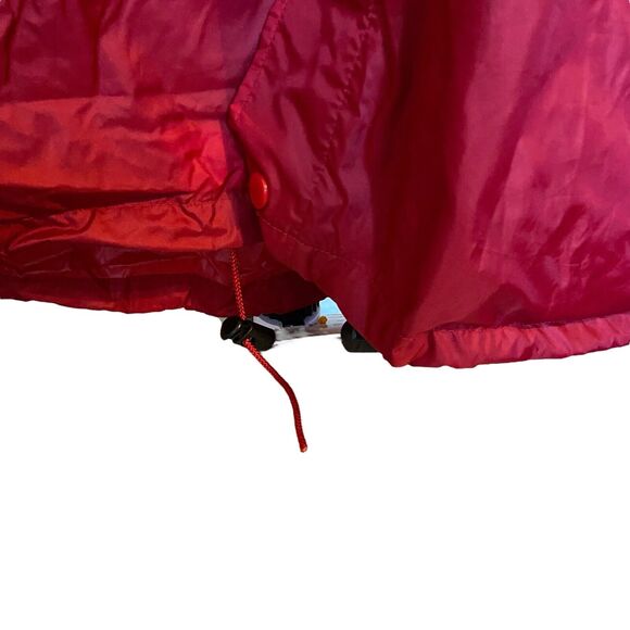 Lands' End Burgundy Red Hooded Zip Up Rain Jacket, Mens Size XL Outdoor Pockets - Picture 7 of 10